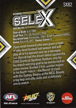 2018 Select Footy Stars - Selex #SX82 Shai Bolton Back